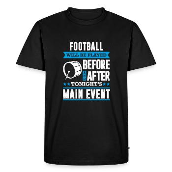 Drôle de fanfare saison Joueur de grosse caisse - T-shirt Premium bio Homme - noir - Devant - Nico (187cm)