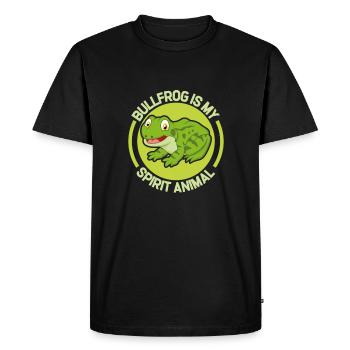 La grenouille-taureau est mon animal spirituel, une grenouille mignonne - T-shirt Premium bio Homme - noir - Devant - Nico (187cm)