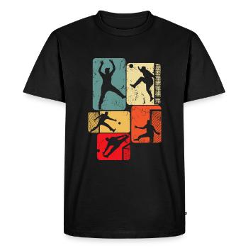 Handball Gardien de but Joueurs de handball Garçons Enfants - T-shirt Premium bio Homme - noir - Devant - Nico (187cm)