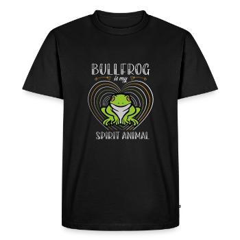 Bullfrog Is My Spirit Animal, Frog Lovers - Men's Premium Organic T-Shirt - black - Front - Nico (187cm)
