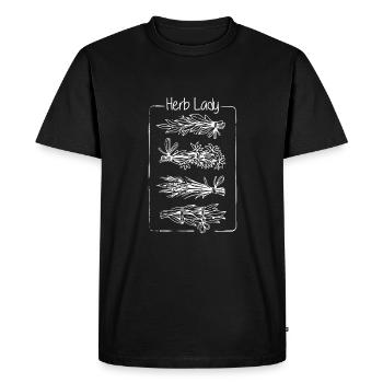 Herb Lady, drôle de plante médicinale homéopathique - T-shirt Premium bio Homme - noir - Devant - Nico (187cm)