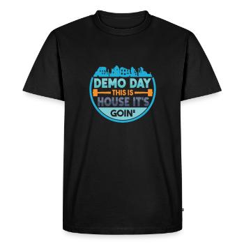 C’est la maison c’est goin' - T-shirt Premium bio Homme - noir - Devant - Nico (187cm)