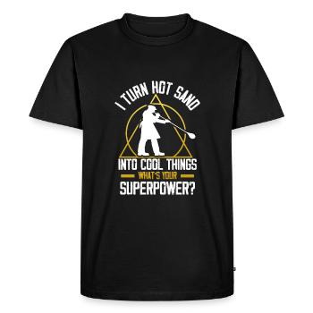 Je transforme le sable chaud en choses cool, Glasbläser - T-shirt Premium bio Homme - noir - Devant - Nico (187cm)
