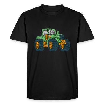 Tracteur Tracteur Ferme Jeunes Enfants - T-shirt Premium bio Homme - noir - Devant - Nico (187cm)