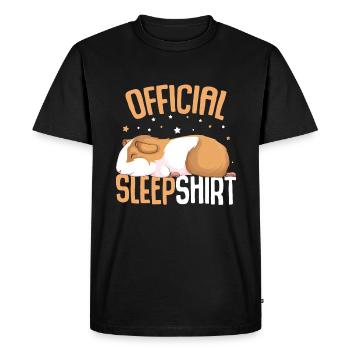 Hamster Sleeping Shirt - Men's Premium Organic T-Shirt - black - Front - Nico (187cm)