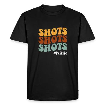 Shots Shots Shots, In Vitro Fertilization IVF - Men's Premium Organic T-Shirt - black - Front - Nico (187cm)