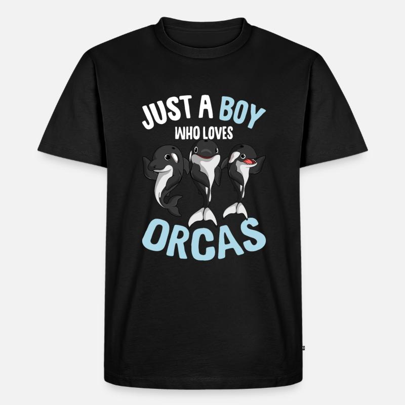 Orca Junge - Männer Premium Bio T-Shirt - Schwarz