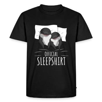 Orca sleep shirt - Men's Premium Organic T-Shirt - black - Front - Nico (187cm)
