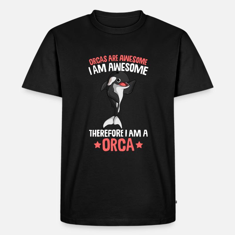 Orca Wal - Männer Premium Bio T-Shirt - Schwarz