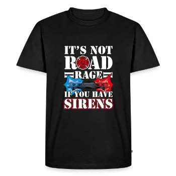 Ce n’est pas de la rage au volant si vous avez des sirènes, des pompiers - T-shirt Premium bio Homme - noir - Devant - Nico (187cm)