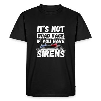 Ce n’est pas de la rage au volant si vous avez des sirènes, des pompiers - T-shirt Premium bio Homme - noir - Devant - Nico (187cm)