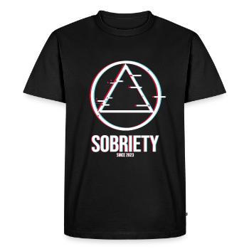 alcooliques AA anonymes sobriété sobre depuis 2023 - T-shirt Premium bio Homme - noir - Devant - Nico (187cm)