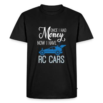 Une fois que j’avais de l’argent maintenant j’ai des voitures RC, voiture RC - T-shirt Premium bio Homme - noir - Devant - Nico (187cm)