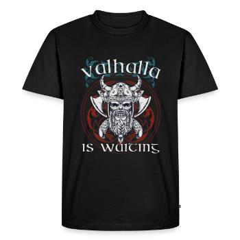 Viking Valhalla attend le guerrier Nordmann - T-shirt Premium bio Homme - noir - Devant - Nico (187cm)