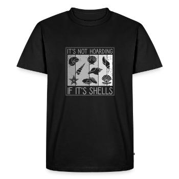 Ce n’est pas de la thésaurisation si ce sont des coquilles - T-shirt Premium bio Homme - noir - Devant - Nico (187cm)