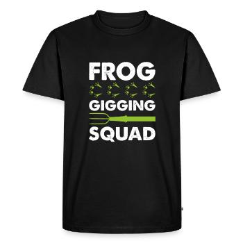 Frog Gigging Squad, Frog Hunt - T-shirt Premium bio Homme - noir - Devant - Nico (187cm)