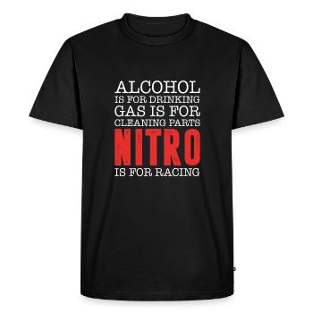 Nitro Is For Racing, Funny Drag Boat Racing - Men's Premium Organic T-Shirt - black - Front - Nico (187cm)