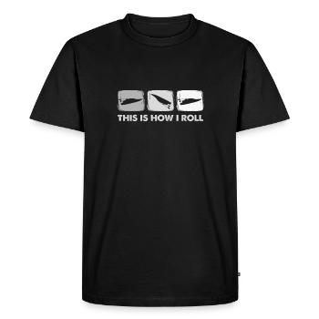 C’est comme ça que je roule, course de dragster boat - T-shirt Premium bio Homme - noir - Devant - Nico (187cm)