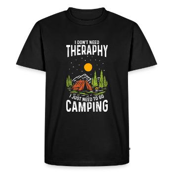 Je n’ai pas besoin de thérapie - T-shirt Premium bio Homme - noir - Devant - Nico (187cm)