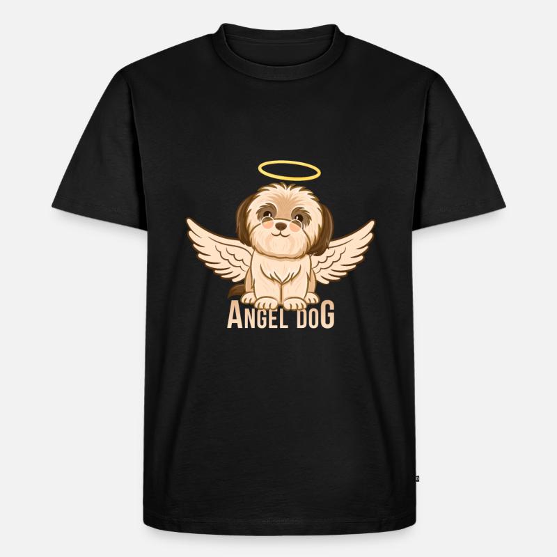 Engelshund - Männer Premium Bio T-Shirt - Schwarz