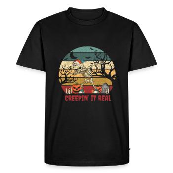Creepin it real - T-shirt Premium bio Homme - noir - Devant - Nico (187cm)