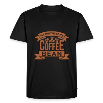 My birthstone is a coffee bean - Men's Premium Organic T-Shirt - black - Front - Nico (187cm)