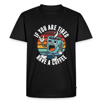 Si vous êtes - T-shirt Premium bio Homme - noir - Devant - Nico (187cm)