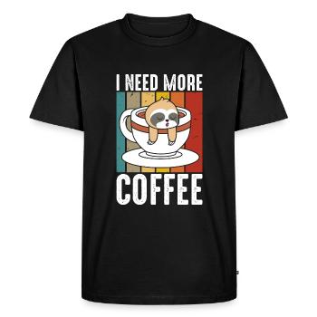 I need more coffee - Men's Premium Organic T-Shirt - black - Front - Nico (187cm)