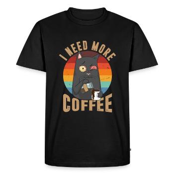 I need more coffee - Men's Premium Organic T-Shirt - black - Front - Nico (187cm)