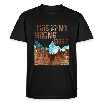 Hiking in the woods - My Hiking Shirt Vintage - Men's Premium Organic T-Shirt - black - Front - Nico (187cm)
