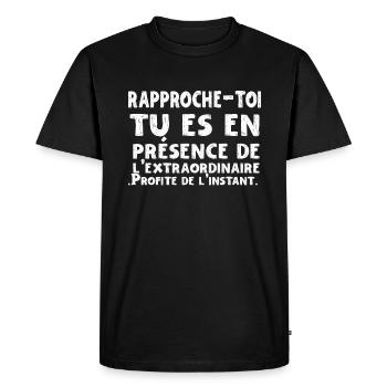Humour Beauf - Design Amusant pour Homme - T-shirt Premium bio Homme - noir - Devant - Nico (187cm)