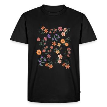 Motif de fleur jardinier de jardin - T-shirt Premium bio Homme - noir - Devant - Nico (187cm)