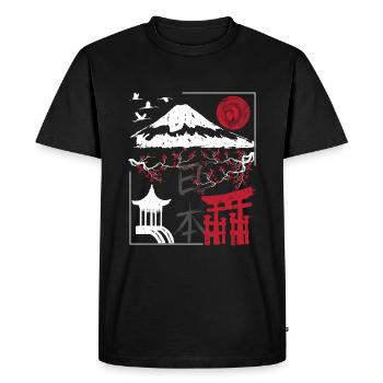 Esthétique vintage du Japon - T-shirt Premium bio Homme - noir - Devant - Nico (187cm)