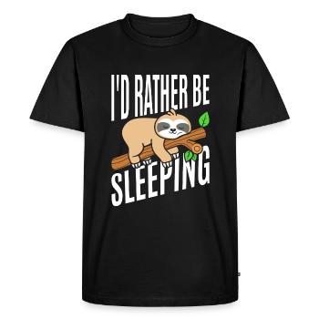 Je préfère dormir t-shirt - T-shirt Premium bio Homme - noir - Devant - Nico (187cm)