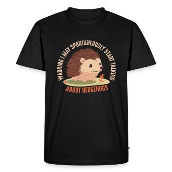 ATTENTION Je peux spontanément T-shirt - T-shirt Premium bio Homme - noir - Devant - Nico (187cm)