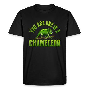 Vous ne faites qu’un dans un T-shirt caméléon - T-shirt Premium bio Homme - noir - Devant - Nico (187cm)