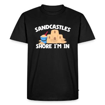Kids Sandcastle Kit Gear Sandcastle Set Toys - Men's Premium Organic T-Shirt - black - Front - Nico (187cm)