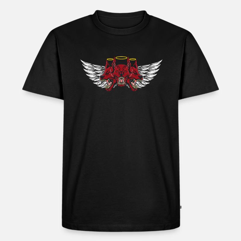 Three-Headed Devil Hound T-Shirt - Men's Premium Organic T-Shirt - black