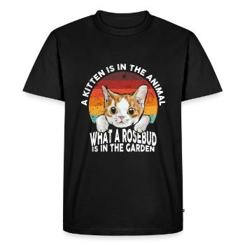 Un chaton est dans l’animal - T-shirt Premium bio Homme - noir - Devant - Nico (187cm)