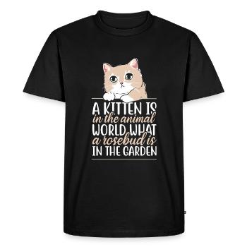 Un chaton est dans l’animal - T-shirt Premium bio Homme - noir - Devant - Nico (187cm)