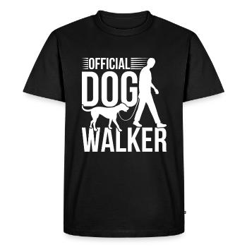 Promeneur de chien officiel - T-shirt Premium bio Homme - noir - Devant - Nico (187cm)