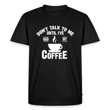 Ne me parlez pas - T-shirt Premium bio Homme - noir - Devant - Nico (187cm)