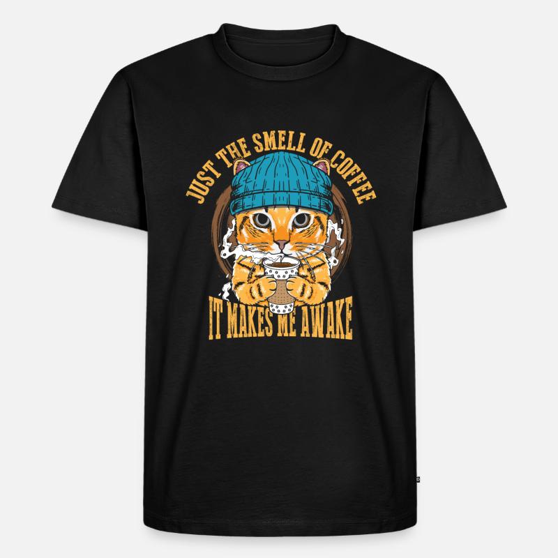 Nur Der Geruch Von Kaffee - Männer Premium Bio T-Shirt - Schwarz