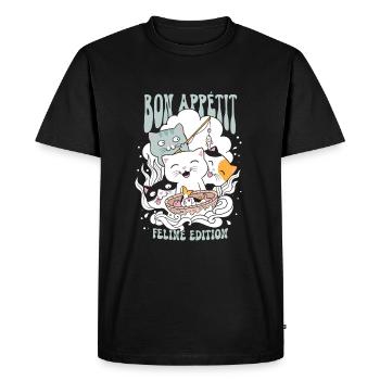 Bon Appetit feline edition - Men's Premium Organic T-Shirt - black - Front - Nico (187cm)