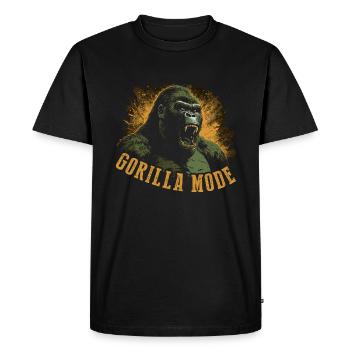 Gorilla Mode - Men's Premium Organic T-Shirt - black - Front - Nico (187cm)