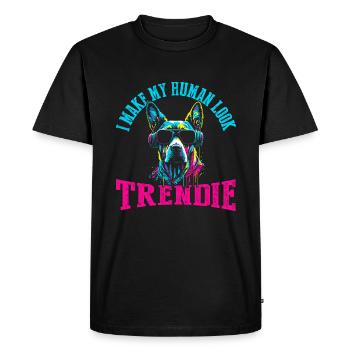 Je rends mes humains à la mode - T-shirt Premium bio Homme - noir - Devant - Nico (187cm)