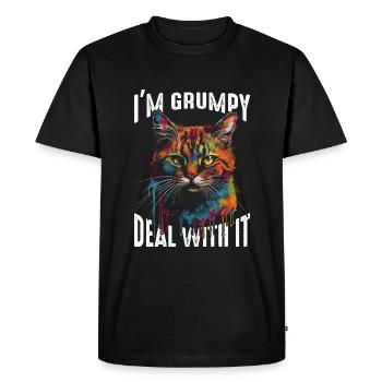 Je suis . Traitez-le - T-shirt Premium bio Homme - noir - Devant - Nico (187cm)