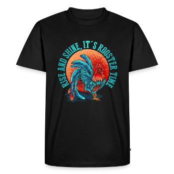 Lève-toi et brille - T-shirt Premium bio Homme - noir - Devant - Nico (187cm)
