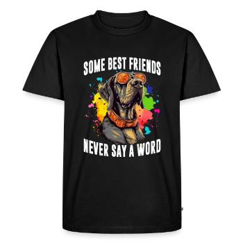 Certains meilleurs amis ne disent jamais un mot - T-shirt Premium bio Homme - noir - Devant - Nico (187cm)