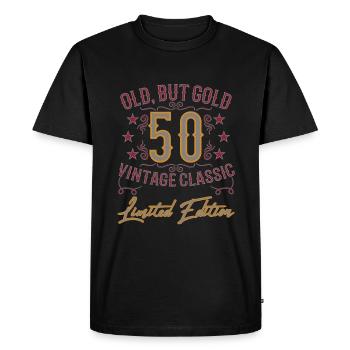 50e anniversaire Vintage Lusy Saying - T-shirt Premium bio Homme - noir - Devant - Nico (187cm)